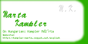 marta kampler business card